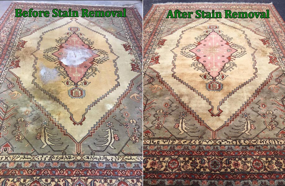 stain before and after