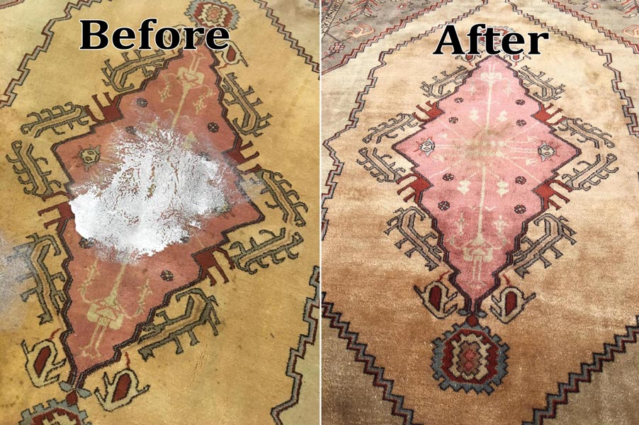 stain before and after
